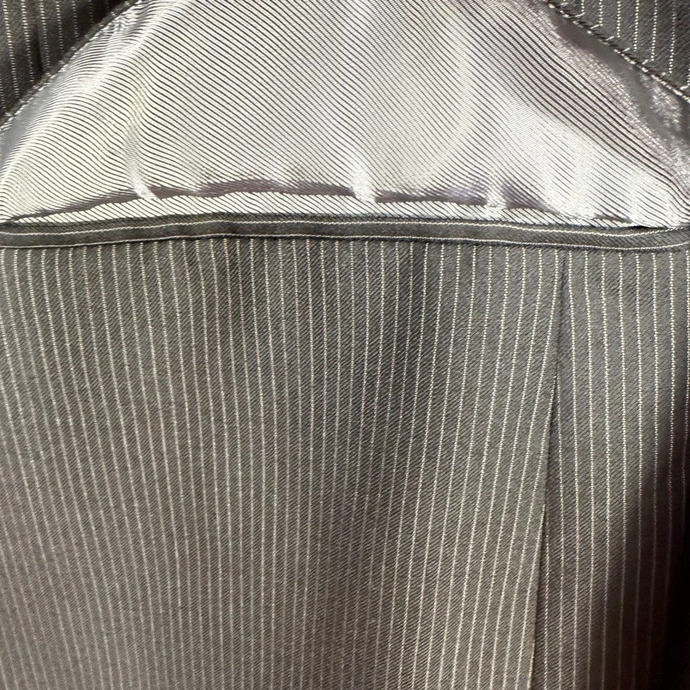 Tiglio‎ Luxe Blazer 42L Super 150s Wool Italy Black  Pinstripe Mens Sport Jacket